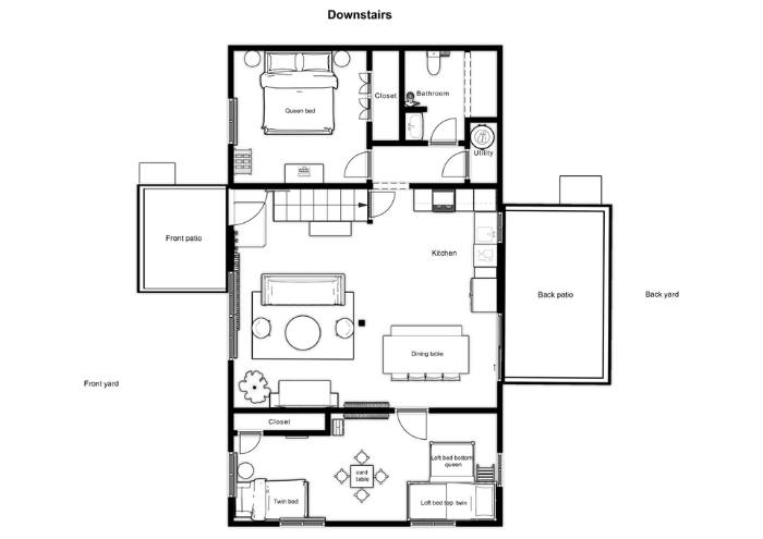 Downstairs floor plan